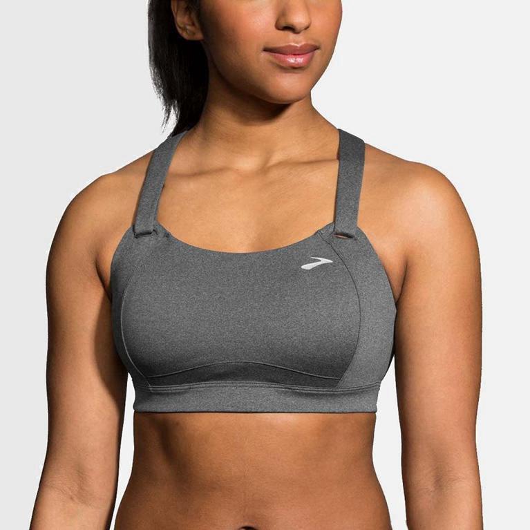 Brooks Juno Sports Israel - Women's Running Bra - Grey (65349-DSYL)